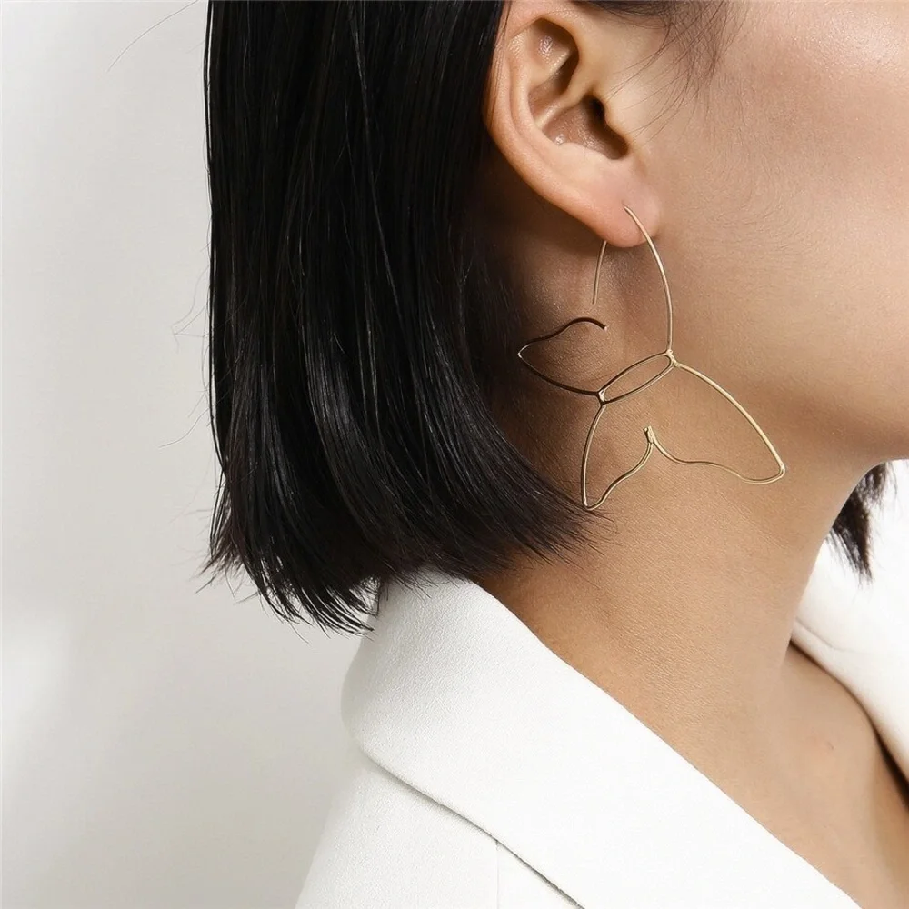 Any 3/$25! Gold Ear Wire Threader Butterfly Silhouette Earrings - Picture 4 of 8